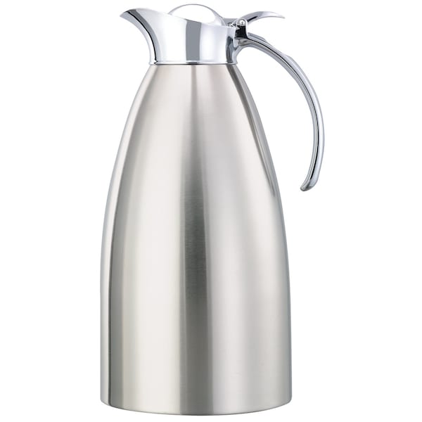 Marquette Series Flip Top Stainless Vacuum Insulated Carafe, 67.6 Ounce, Brushed